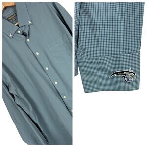 PETER MILLAR Mens XL Summer Comfort Nylon Performance Orlando Magic Button Shirt